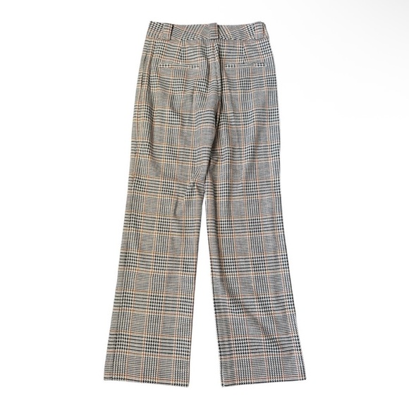 NWT SAINT ART Nessa Tan Midrise Houndstooth Plaid Straight Wide Leg Pant Size S - Picture 5 of 10